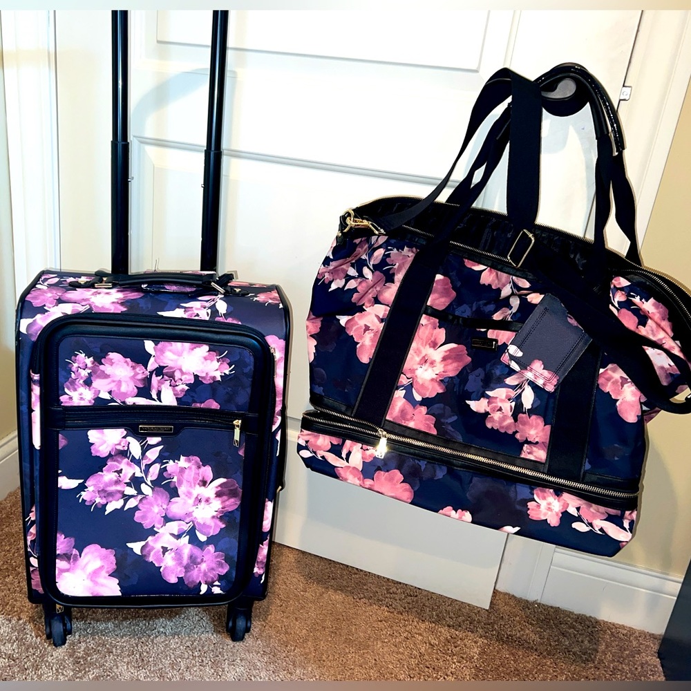 New Victorias Secret Luggage Set Midnight floral VS suitcase & weekender bag